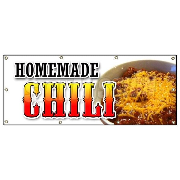 Signmission HOMEMADE CHILI BANNER SIGN bread bowl texas beans beef chicken vegan B-96 Homemade Chili - main